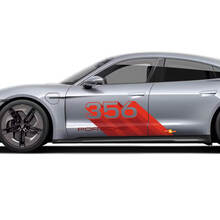 Porsche Taycan Bespoke Decal Set Side Door Sticker - Custom Vinyl Graphics 3
