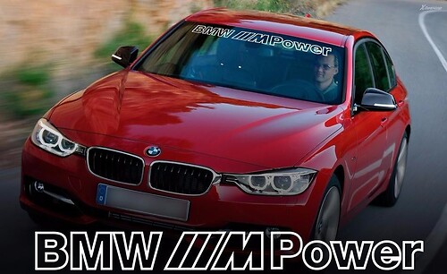 BMW M Power outline WINDSHIELD BANNER Window decal sticker for M3 4 5 6 e46 e36
