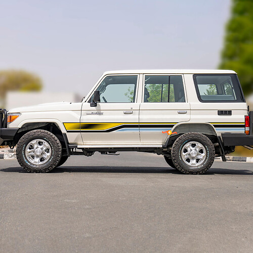 Retro Side Stripes Sticker Decal Kit for Toyota Land Cruiser GRJ76 - Custom Vinyl Graphics
