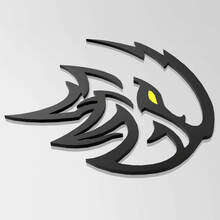 SRT Trackhawk with Yellow Eye 3D Badge - Custom Fender Emblem for Jeep Grand Cherokee Trackhawk 3