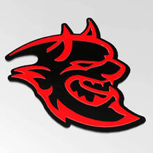 Dodge Demon 3D Badge Fender Badges Emblem Red vs Black 2