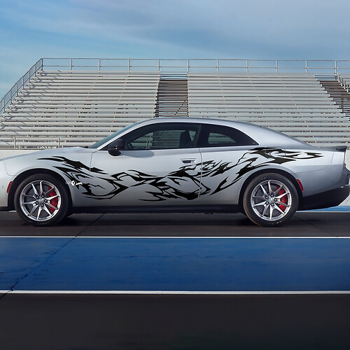 Side Tribal decal Stickers for Dodge Charger Electric