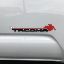 Toyota Tacoma Mountains Forest Trees Canyon Decal Sticker Over Badge 2