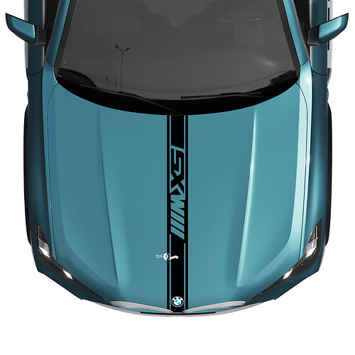 BMW X5 G05 Hood M Custom Stripe Sticker Decal - Vinyl M Performance