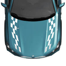 BMW X5 G05 Hood Checkered Stripe Decals - SupDec Graphix Vinyl Stickers 3