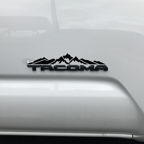 Toyota Tacoma Mountains Decal Sticker Over Badge Tacoma