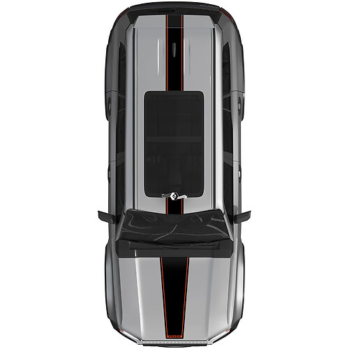 Toyota Land Cruiser Prado Hood and Roof Stripes Rally Decals Sticker - Vinyl Graphic Kit 2