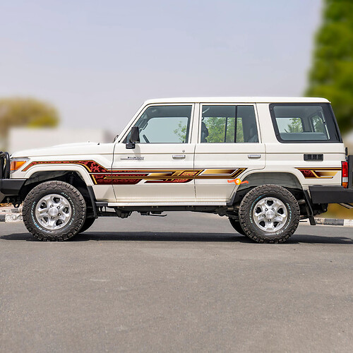Retro Side Classic Stripes Sticker Decal Kit for Toyota Land Cruiser GRJ76 - Custom Vinyl Graphics 3