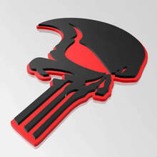 Punisher Skull Side 3D Badge Fender Badges Emblem 2