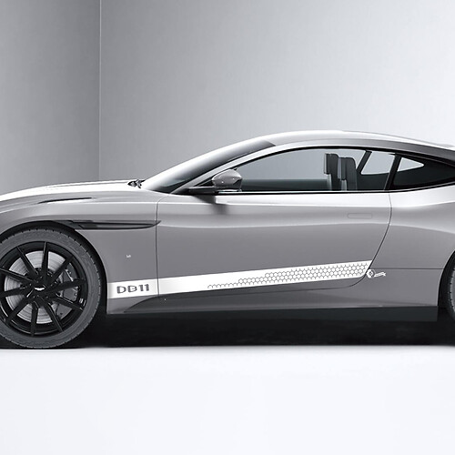 Side Aston Martin DB11 Honeycomb Side Doors Vinyl Decals Stickers