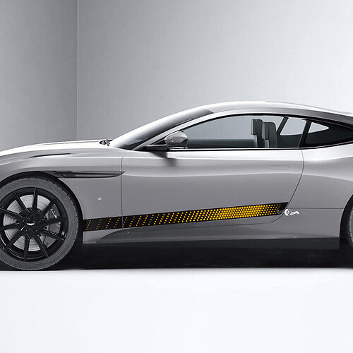 Side Aston Martin DB11 Honeycomb Side Doors Vinyl Decals Stickers 2 colors