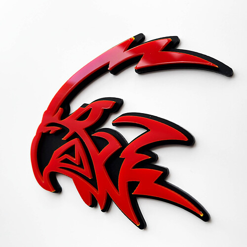 Custom 3D Trackhawk Hellhawk Badge - Fender Emblem for Jeep Trackhawk