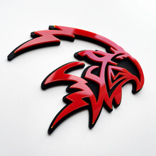 Custom 3D Trackhawk Hellhawk Badge - Fender Emblem for Jeep Trackhawk 2