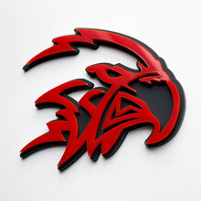 Custom 3D Trackhawk Hellhawk Badge - Fender Emblem for Jeep Trackhawk 2 2