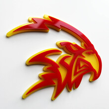 Custom 3D Trackhawk Hellhawk Badge - Fender Emblem for Jeep Trackhawk 3 2