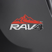 Mountains Decal Sticker Over Rear Toyota Rav4 Badge 2