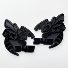Hornet Bee 345 3D Badge - Custom Fender Badges Emblem for Cars & Trucks Black and Grey 4