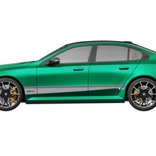 Side M colors Stripes Racing Decal Kit for BMW 5 Series G60 M5 G90 - SupDec Graphix Vinyl Stickers 3