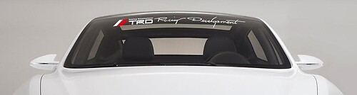 Toyota #2 Racing Development TRD Motorsport Banner Strip Car Windshield Vinyl Sticker Decal Camry Tundra Tacoma RAV4 Corolla
