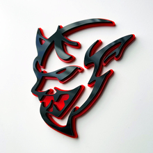 Dodge Demon 3D Badge Fender Badges Emblem Red vs Black 1 3
