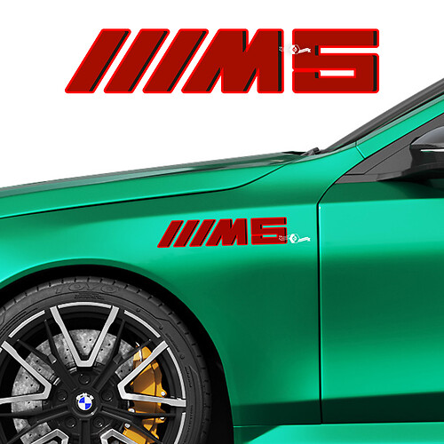 3 mavi M logo Yarış Çıkartma Kiti BMW 5 Serisi G60 M5 G90
