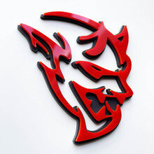 Custom 3D Badge Demon Dodge Charger Challenger logo Fender Badges Emblem Red vs Black 2