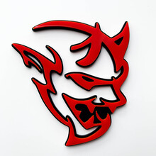 Custom 3D Badge Demon Dodge Charger Challenger logo Fender Badges Emblem Red vs Black 8