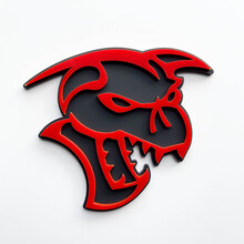 Hellcat Demon 3D Badge Fender Badges Emblem Grey vs Red 4