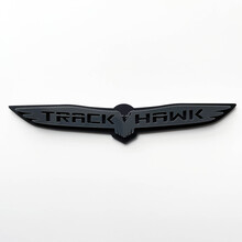 Trackhawk 3D Badge - Custom Fender Emblem for Jeep Trackhawk Black vs Grey 4