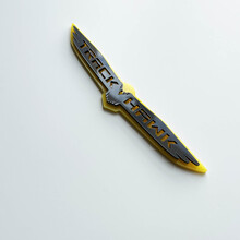 Trackhawk 3D Badge - Custom Fender Emblem for Jeep Trackhawk Yellow vs Grey 2