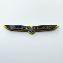 Trackhawk 3D Badge - Custom Fender Emblem for Jeep Trackhawk Yellow vs Grey 3