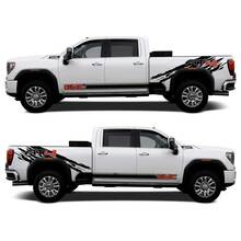 2024 GMC 2500HD AT4 Decal Kit - Box Side Graphics and Lower Rocker Panel Vinyl Stickers 2