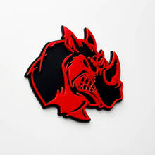 3D Rhino Angry Logo Badge - Custom Fender Emblem for Cars Trucks and SUVs 2