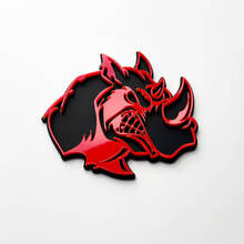 3D Rhino Angry Logo Badge - Custom Fender Emblem for Cars Trucks and SUVs 3