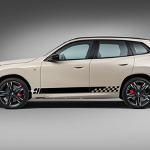 BMW X3 2024 Side Door Checkered Stripes M Decal Kit - Custom Vinyl Graphics for G01 & F25 2