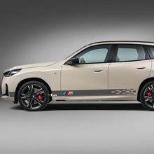 BMW X3 2024 Side Door Checkered Stripes M Decal Kit - Custom Vinyl Graphics for G01 & F25 3