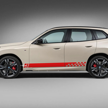 BMW X3 2024 Side Door Checkered Stripes M Decal Kit - Custom Vinyl Graphics for G01 & F25 6