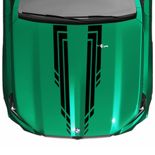 L M Stripes Racing Checkered Hood Decal for BMW 5 Series G60 M5 G90 4