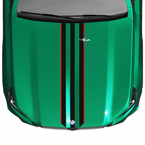 Stripes Racing Hood Decal for BMW 5 Series G60 M5 G90