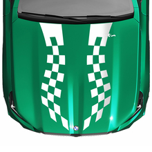 Stripes Racing Checkered Flag or Strobe Look Hood Decal for BMW 5 Series G60 M5 G90 4