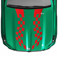 Stripes Racing Checkered Flag or Strobe Look Hood Decal for BMW 5 Series G60 M5 G90 6