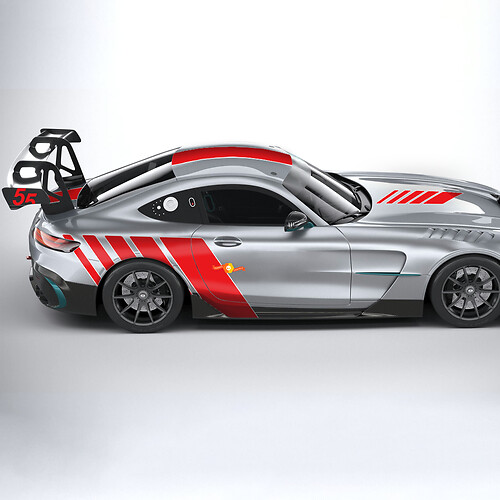 Mercedes Benz AMG GT Edition 55 Kit Décalcomanies Vinyle Autocollants Graphics Capot Latéral Toit Pare-brise
