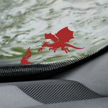 Dragon Flame Windshield Easter Egg Corner Decal - Custom Vinyl Graphic
 2