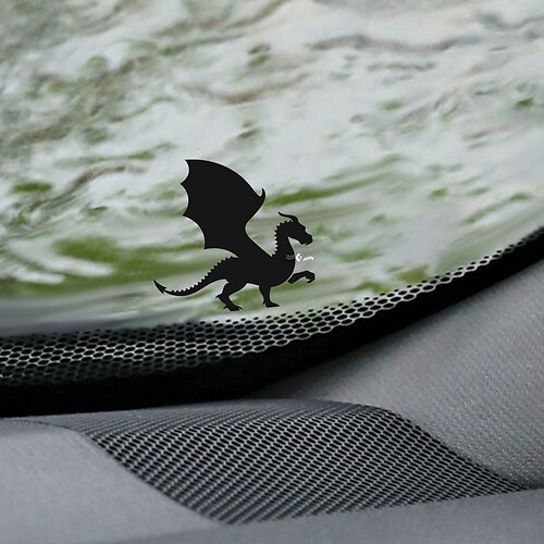 Dragon Windshield Easter Egg Corner Decal - Custom Vinyl Graphic
