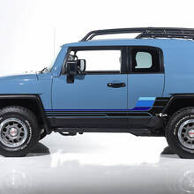 Vintage Retro Stripes Side Decals Stickers Graphics - fit to Toyota FJ Cruiser 2 2