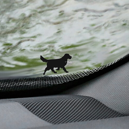 Dog laboratory retriever Windshield Easter Egg Corner Decal - Custom Vinyl Graphic