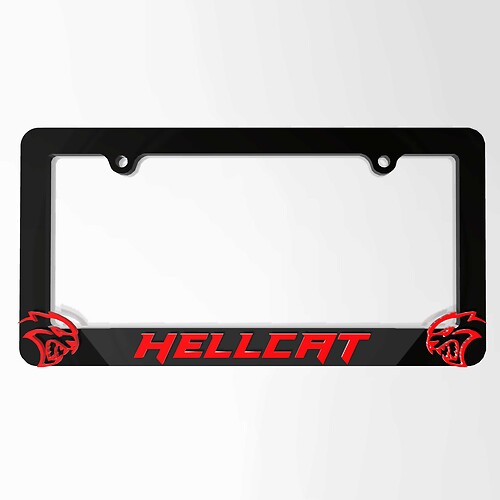 Hellcat Vehicle License Plate Covers Frames Vehicle Decor fit to Dodge Hellcat