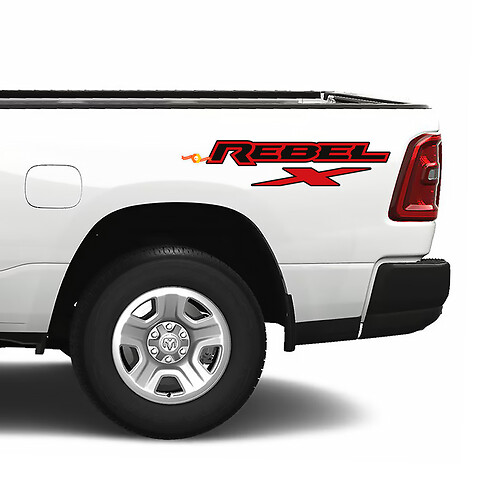 Dodge Ram 1500 Rebel X Bed Side Truck Vinyl Decal Graphic 2 Colors