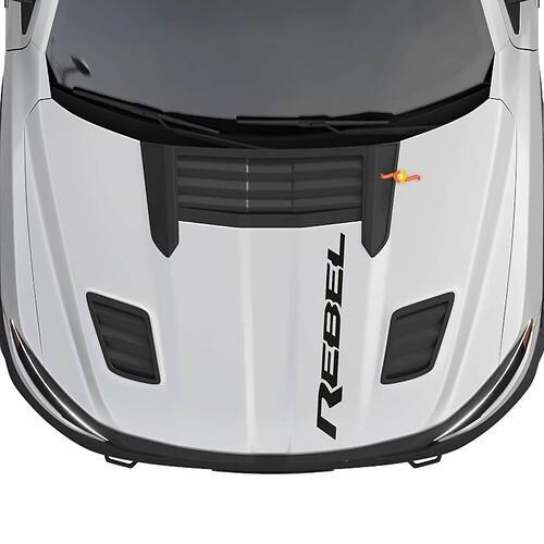 Dodge Ram 1500 Rebel Hood Logo Vinyl Decal Graphic Sticker