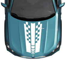 BMW X5 G05 Hood Checkered Stripe Decal - Vinyl M Performance 2